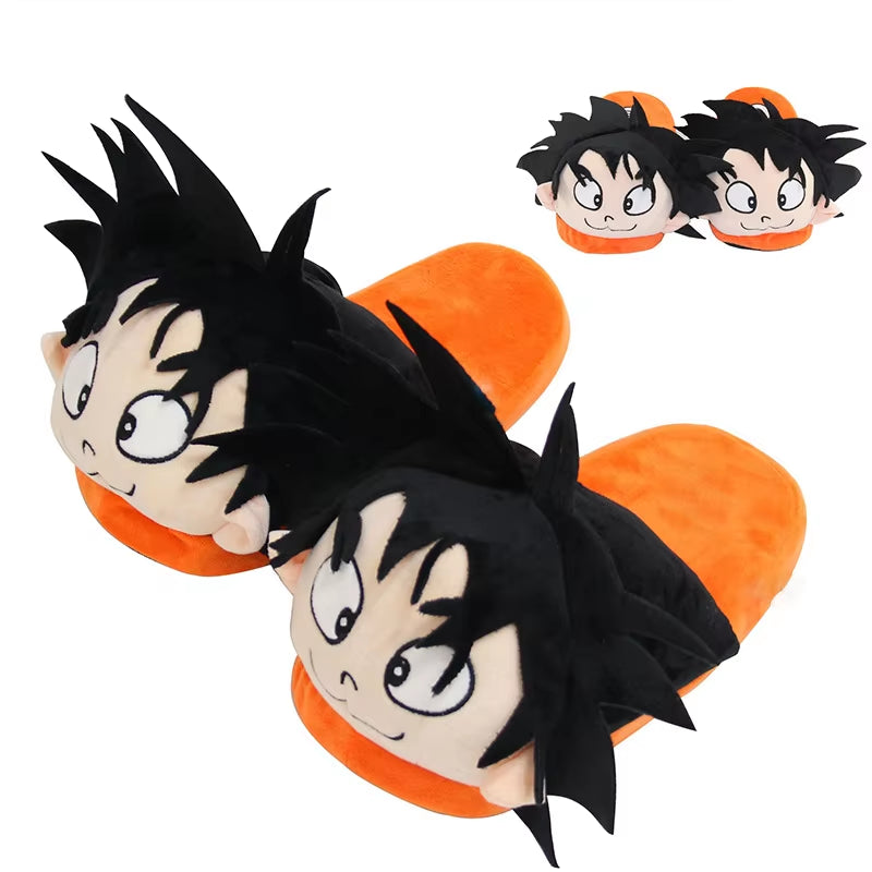 Anime Dragon Ball Home Slipper Comfortable No Slip Son Goku Cosplay Shoes Soft Plush Autumn Winter Warm Slipper Christmas Gift