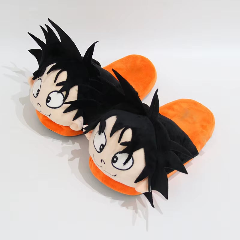 Anime Dragon Ball Home Slipper Comfortable No Slip Son Goku Cosplay Shoes Soft Plush Autumn Winter Warm Slipper Christmas Gift