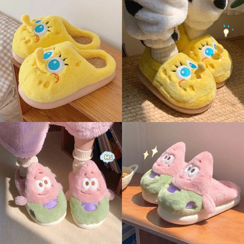 SpongeBob Schwammkopf & Patrick Plüsch-Hausschuhe – Kuscheliger Spaß für Fans
