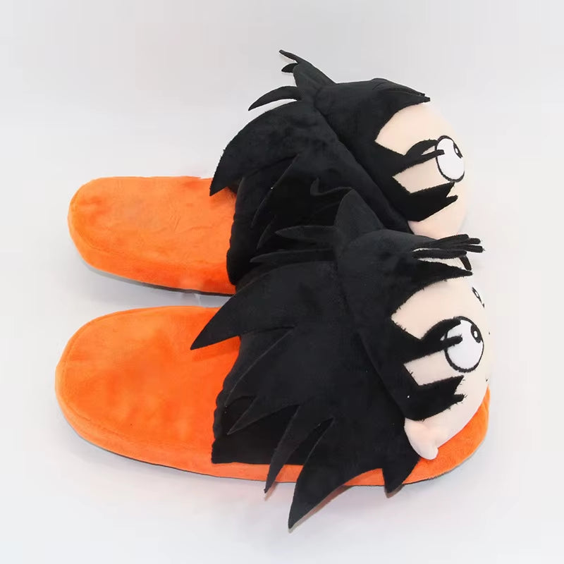Anime Dragon Ball Home Slipper Comfortable No Slip Son Goku Cosplay Shoes Soft Plush Autumn Winter Warm Slipper Christmas Gift