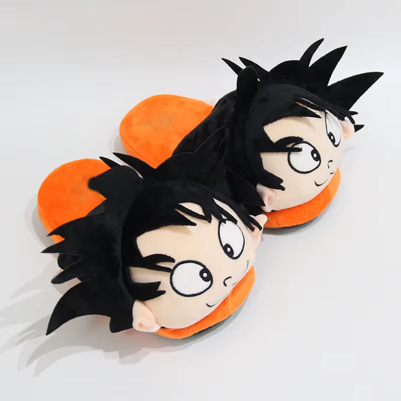 Anime Dragon Ball Home Slipper Comfortable No Slip Son Goku Cosplay Shoes Soft Plush Autumn Winter Warm Slipper Christmas Gift